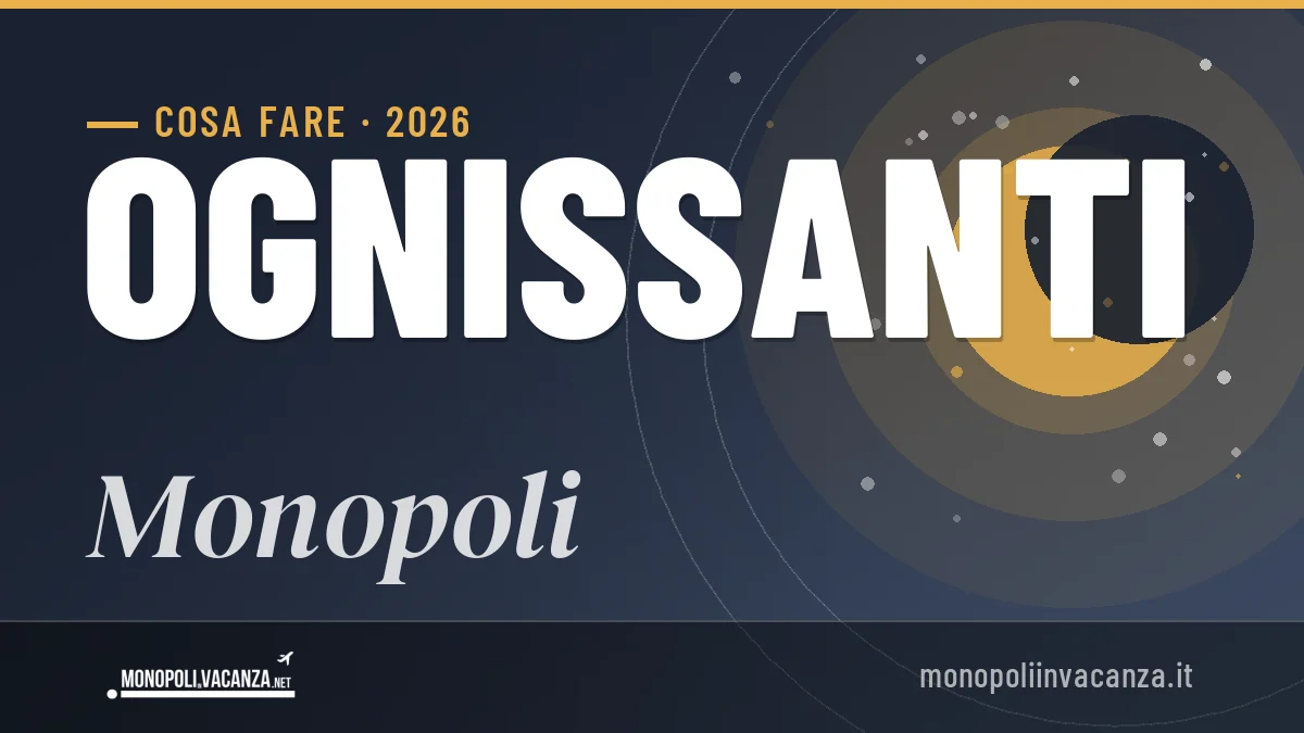 Ponte di Ognissanti 2026 a Monopoli: ristoranti, dove mangiare, eventi